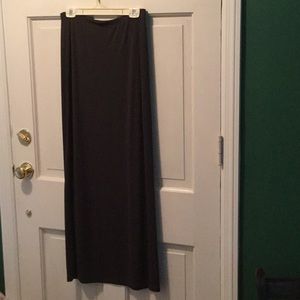 Carole Little olive maxi skirt.